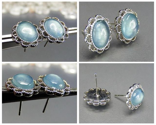 AAA透明シラー効果有良質より濃い目アクアマリン天然石ピアス925銀天使の石 < 女性アクセサリー/時計 AAA透明シラー効果有良質より濃い目アクアマリン天然石ピアス925銀天使の石 < 女性アクセサリー/時計の