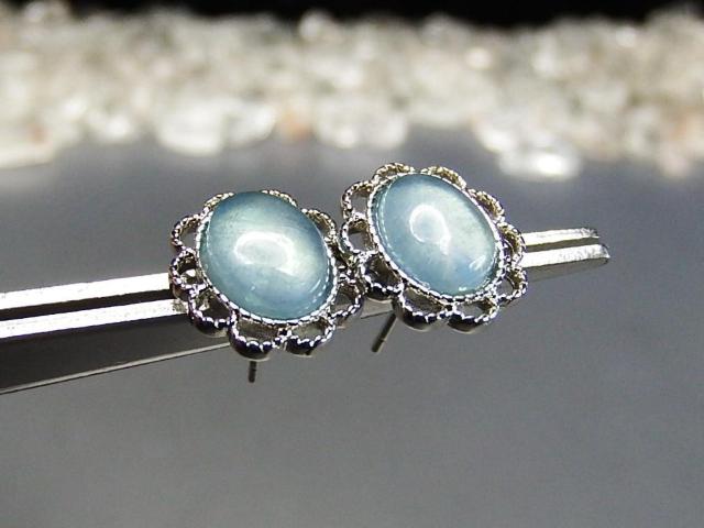 AAA透明シラー効果有良質より濃い目アクアマリン天然石ピアス925銀天使の石 < 女性アクセサリー/時計 AAA透明シラー効果有良質より濃い目アクアマリン天然石ピアス925銀天使の石 < 女性アクセサリー/時計の