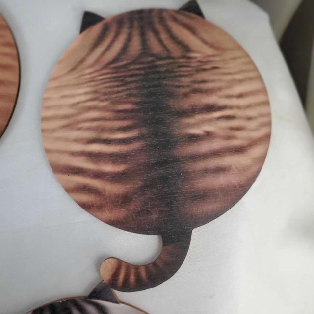 ★激可愛い(^O^)/猫後ろ姿デザイン!木製コースター8枚セット★ < インテリア/ライフ ★激可愛い(^O^)/猫後ろ姿デザイン!木製コースター8枚セット★ < インテリア/ライフの