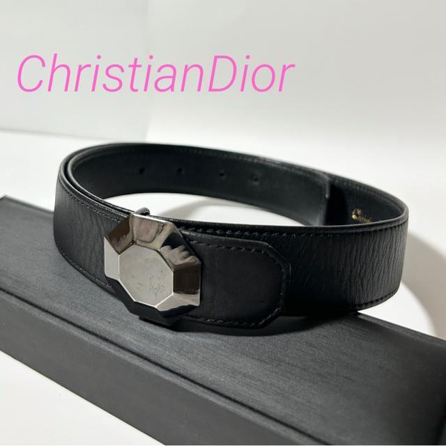 美品 ChristianDior クリスチャンディオール ベルト レザー ブラック < ブランド 美品 ChristianDior クリスチャンディオール ベルト レザー ブラック < ブランドの
