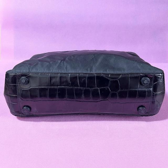 PRADA プラダ ナイロン クロコ型押し ワンショルダーバッグ ショルダーバッグ ブラック < ブランド PRADA プラダ ナイロン クロコ型押し ワンショルダーバッグ ショルダーバッグ ブラック < ブランドの