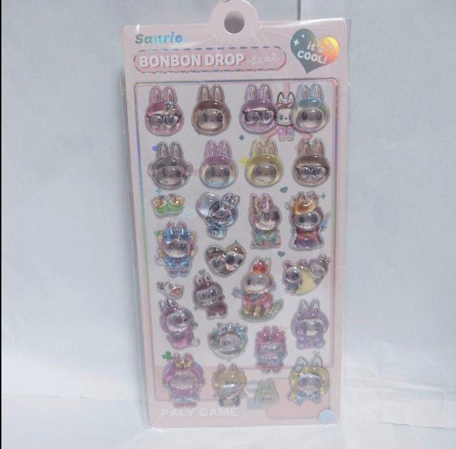 �V�i�����u�u���{���{���h���b�v�V�[�����Ղ��Ղ����X�e�b�J�[���A���i LABUBU  �� �C���e���A/���C�t�� 