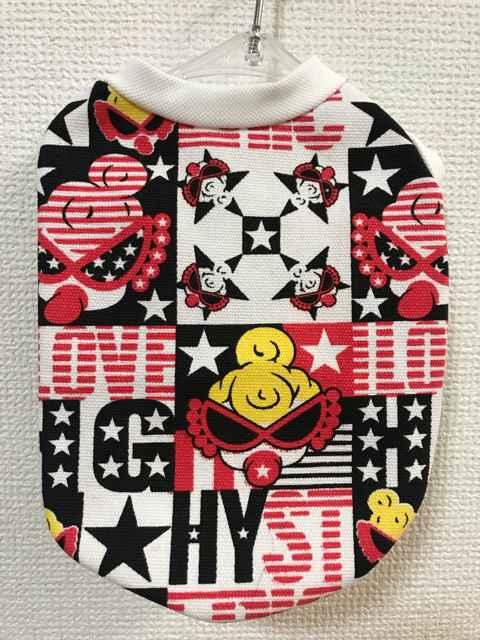 ★ハンドメイド ヒスミニ シャツ アメリカン柄 黒 白 犬服 S★ < ペット/手芸/園芸  ★ハンドメイド ヒスミニ シャツ アメリカン柄 黒 白 犬服 S★  < ペット/手芸/園芸の