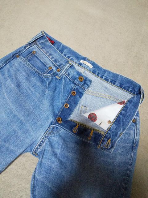 初期 BRUNABOINNE ブルーナボイン フェリシンデニムパンツ ジーンズ 0 XSサイズ used加工 ライトブルー 日本製 < 男性ファッション  初期 BRUNABOINNE ブルーナボイン フェリシンデニムパンツ ジーンズ 0 XSサイズ used加工 ライトブルー 日本製 < 男性ファッションの