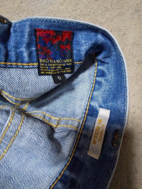 初期 BRUNABOINNE ブルーナボイン フェリシンデニムパンツ ジーンズ 0 XSサイズ used加工 ライトブルー 日本製 < 男性ファッション  初期 BRUNABOINNE ブルーナボイン フェリシンデニムパンツ ジーンズ 0 XSサイズ used加工 ライトブルー 日本製 < 男性ファッションの