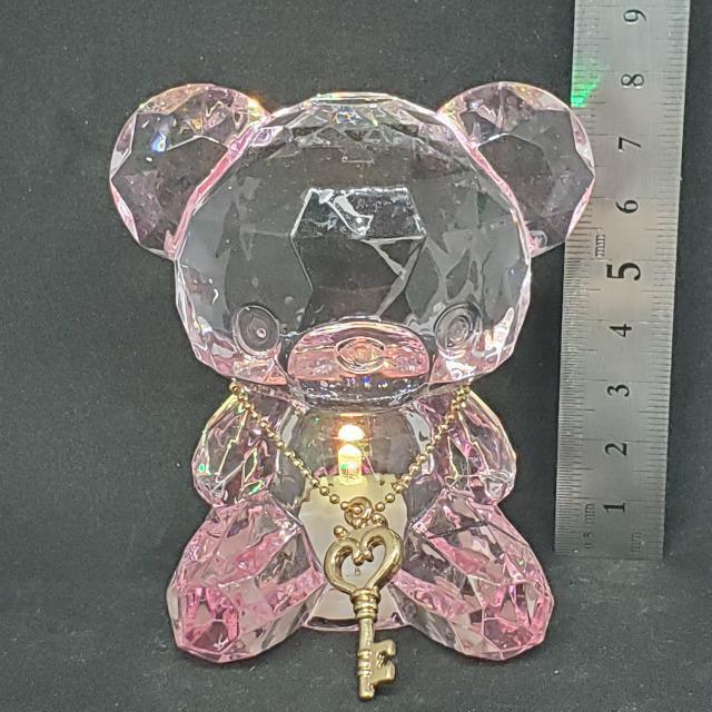 新品*アクリルアイス*クマ*ピンク*ハート型の鍵ネックレス付き*電飾ライト内臓*クリスタル*フィギュア*ライト*七色 < インテリア/ライフ 新品*アクリルアイス*クマ*ピンク*ハート型の鍵ネックレス付き*電飾ライト内臓*クリスタル*フィギュア*ライト*七色 < インテリア/ライフの