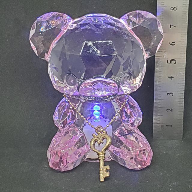 新品*アクリルアイス*クマ*ピンク*ハート型の鍵ネックレス付き*電飾ライト内臓*クリスタル*フィギュア*ライト*七色 < インテリア/ライフ 新品*アクリルアイス*クマ*ピンク*ハート型の鍵ネックレス付き*電飾ライト内臓*クリスタル*フィギュア*ライト*七色 < インテリア/ライフの