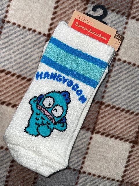 ♯新品♯ハンギョドン ソックス 靴下 23→25 クルーソックス  後ろ足首プリント可愛い < 女性ファッション  ♯新品♯ハンギョドン ソックス 靴下 23→25 クルーソックス  後ろ足首プリント可愛い  < 女性ファッションの