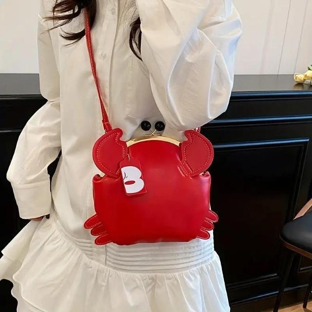 超お買い得2190円★可愛い レッド PU素材 カニバッグ 携帯電話用バッグ  ショルダーバッグショルダーバッグ チェーン付き 赤 < 女性ファッション  超お買い得2190円★可愛い レッド PU素材 カニバッグ 携帯電話用バッグ  ショルダーバッグショルダーバッグ チェーン付き 赤 < 女性ファッションの