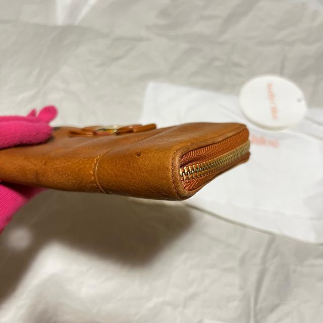 【シーバイクロエ】 リボン / レザー / ラウンドファスナー 長財布 ブラウン < ブランド 【シーバイクロエ】 リボン / レザー / ラウンドファスナー 長財布 ブラウン < ブランドの