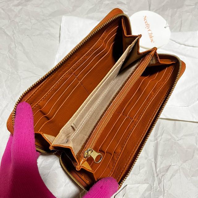 【シーバイクロエ】 リボン / レザー / ラウンドファスナー 長財布 ブラウン < ブランド 【シーバイクロエ】 リボン / レザー / ラウンドファスナー 長財布 ブラウン < ブランドの