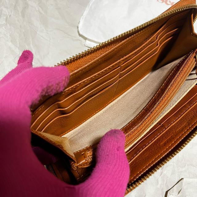 【シーバイクロエ】 リボン / レザー / ラウンドファスナー 長財布 ブラウン < ブランド 【シーバイクロエ】 リボン / レザー / ラウンドファスナー 長財布 ブラウン < ブランドの