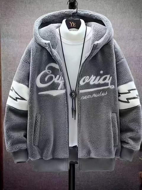 超お買い得2990円★メンズ冬用 暖かフルジップ フード付きジャケット ルーズフィット ツートーン 日本サイズXL青 < 男性ファッション 超お買い得2990円★メンズ冬用 暖かフルジップ フード付きジャケット ルーズフィット ツートーン 日本サイズXL青 < 男性ファッションの