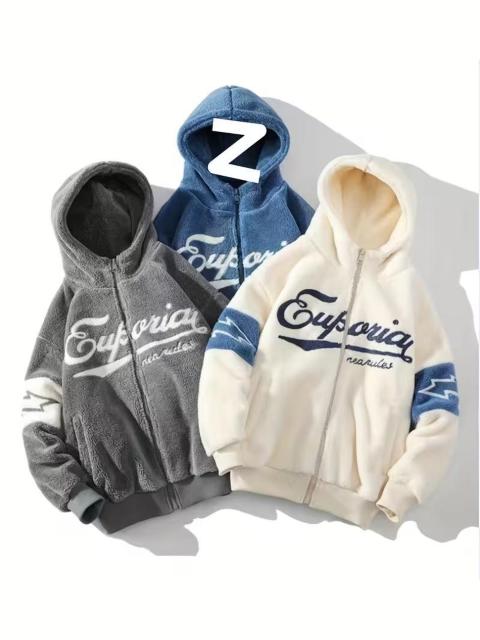 超お買い得2990円★メンズ冬用 暖かフルジップ フード付きジャケット ルーズフィット ツートーン 日本サイズXL青 < 男性ファッション 超お買い得2990円★メンズ冬用 暖かフルジップ フード付きジャケット ルーズフィット ツートーン 日本サイズXL青 < 男性ファッションの