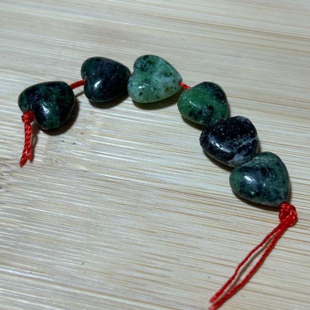 ゾイサイト ハート 約10mm 6個 < ペット/手芸/園芸 ゾイサイト ハート 約10mm 6個 < ペット/手芸/園芸の