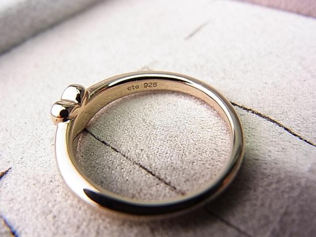 【正規極美】ete(エテ) ハート リング SV925 ミストピンクゴールドコーティング 約9号 < ブランド 【正規極美】ete(エテ) ハート リング SV925 ミストピンクゴールドコーティング 約9号 < ブランドの