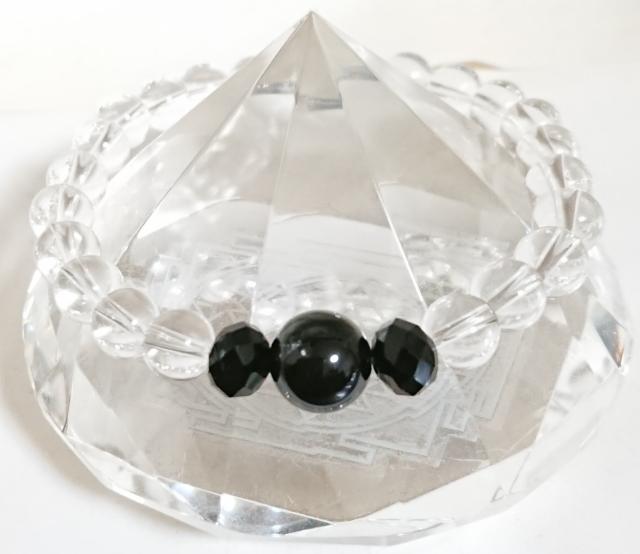 開運(ブラックスピネル&本水晶ブレス)size18p < 男性アクセサリー/時計 開運(ブラックスピネル&本水晶ブレス)size18p < 男性アクセサリー/時計の