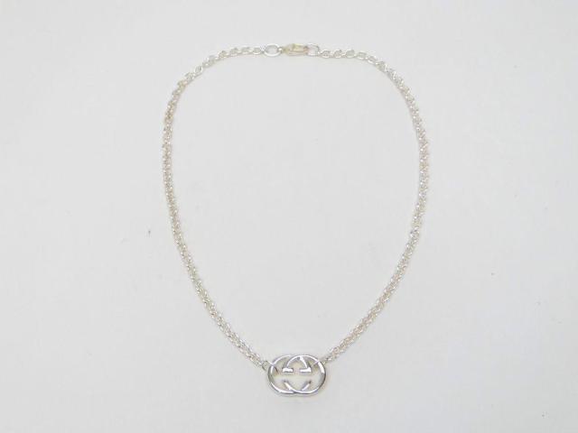 グッチ 25001 ダブルG チェーン ネックレス ペンダント SV925【送料無料】 < ブランド グッチ 25001 ダブルG チェーン ネックレス ペンダント SV925【送料無料】 < ブランドの