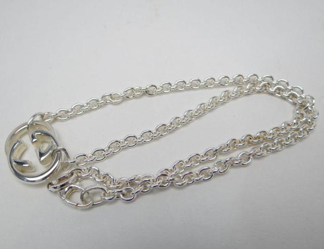 グッチ 25001 ダブルG チェーン ネックレス ペンダント SV925【送料無料】 < ブランド グッチ 25001 ダブルG チェーン ネックレス ペンダント SV925【送料無料】 < ブランドの