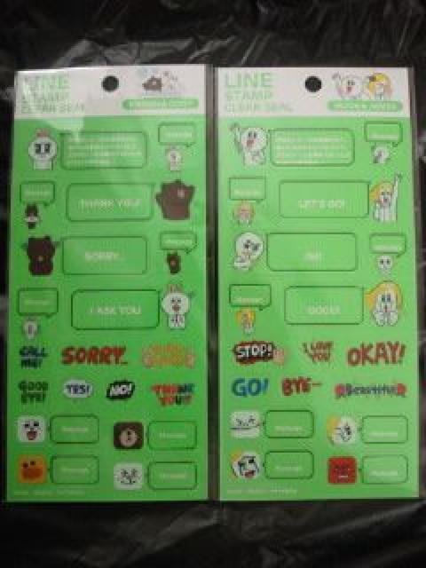 LINE ライン STAMP スタンプ CLEAR クリア SEAL シール ステッカー 2種類 メッセージ < インテリア/ライフ  LINE ライン STAMP スタンプ CLEAR クリア SEAL シール ステッカー 2種類 メッセージ  < インテリア/ライフの