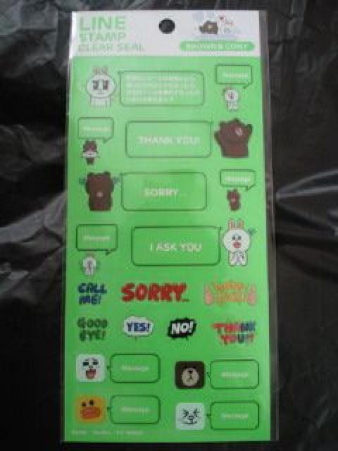 LINE ライン STAMP スタンプ CLEAR クリア SEAL シール ステッカー 2種類 メッセージ < インテリア/ライフ  LINE ライン STAMP スタンプ CLEAR クリア SEAL シール ステッカー 2種類 メッセージ < インテリア/ライフの