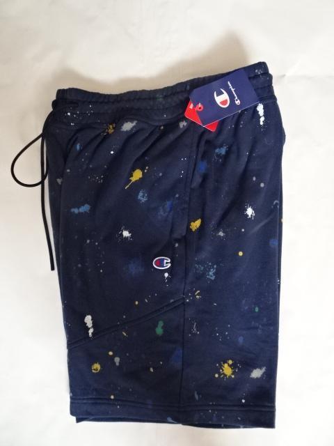 チャンピオン ペイントデザイン スウェットショートパンツUS M ネイビー < ブランド  チャンピオン ペイントデザイン スウェットショートパンツUS M ネイビー < ブランドの