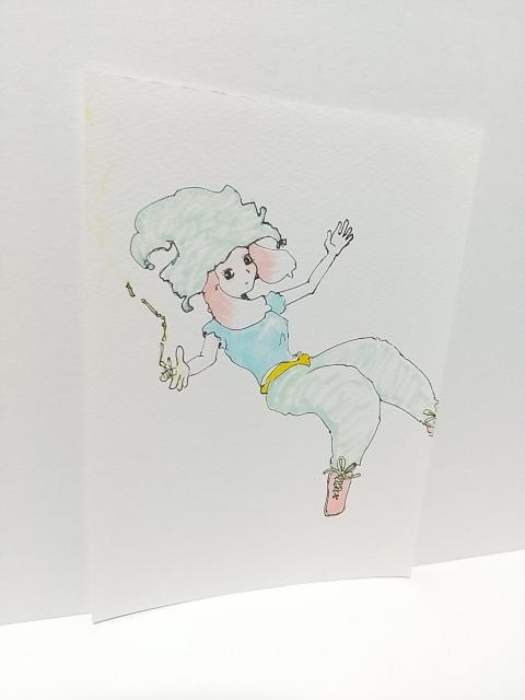 オリジナルイラスト 手描きイラスト ハンドメイド 女の子 絵 カラー コピック アナログ アート 自作 インテリア 原画 < アニメ/コミック/キャラクター  オリジナルイラスト 手描きイラスト ハンドメイド 女の子 絵 カラー コピック アナログ アート 自作 インテリア 原画 < アニメ/コミック/キャラクターの