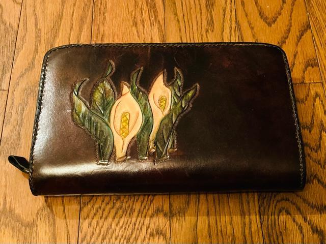 財布 ウォレット ダブルラウンドファスナー カービング 水芭蕉 ビンテージ メンズ レディース 大容量 < 男性ファッション  財布 ウォレット ダブルラウンドファスナー カービング 水芭蕉 ビンテージ メンズ レディース 大容量  < 男性ファッションの