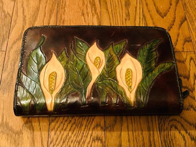 財布 ウォレット ダブルラウンドファスナー カービング 水芭蕉 ビンテージ メンズ レディース 大容量 < 男性ファッション  財布 ウォレット ダブルラウンドファスナー カービング 水芭蕉 ビンテージ メンズ レディース 大容量 < 男性ファッションの