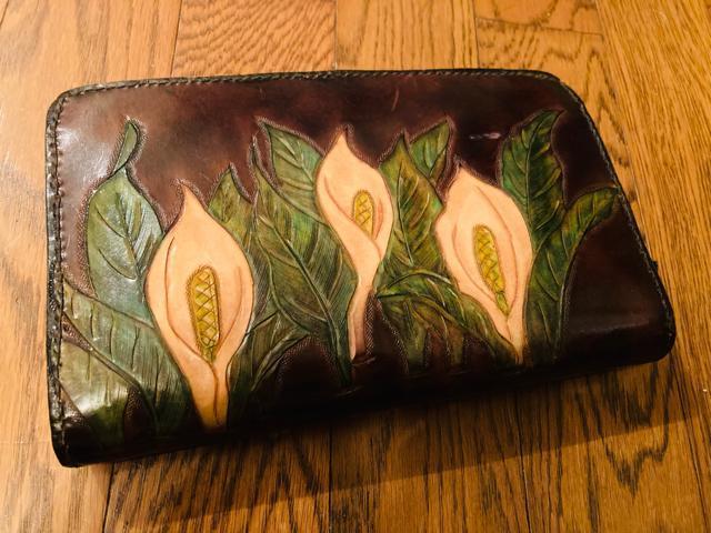 財布 ウォレット ダブルラウンドファスナー カービング 水芭蕉 ビンテージ メンズ レディース 大容量 < 男性ファッション  財布 ウォレット ダブルラウンドファスナー カービング 水芭蕉 ビンテージ メンズ レディース 大容量 < 男性ファッションの