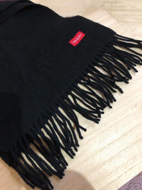 INGNI イング カシミヤ30% 毛70%  暖かいマフラー ストール 黒 < ブランド  INGNI イング カシミヤ30% 毛70%  暖かいマフラー ストール 黒 < ブランドの