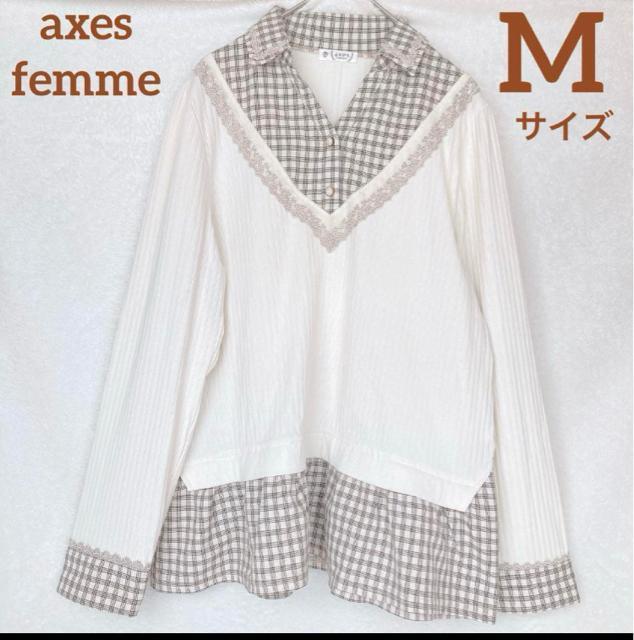 axes femme アクシーズ モード系 チェック トップス カットソー M N2m < ブランド  axes femme アクシーズ モード系 チェック トップス カットソー M N2m  < ブランドの