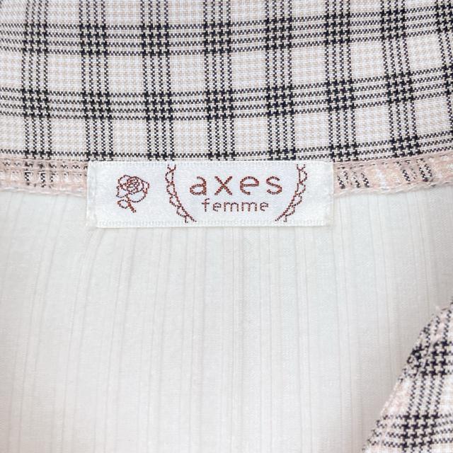 axes femme アクシーズ モード系 チェック トップス カットソー M N2m < ブランド  axes femme アクシーズ モード系 チェック トップス カットソー M N2m < ブランドの