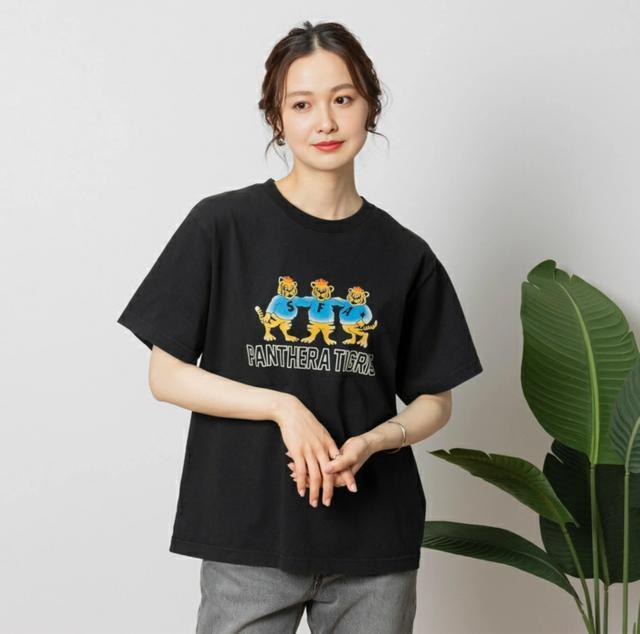 ライトオン ARTEX 新品タグ付き カラーフロッキーTシャツ トラ 黒 ブラック XL < ブランド  ライトオン ARTEX 新品タグ付き カラーフロッキーTシャツ トラ 黒 ブラック XL < ブランドの