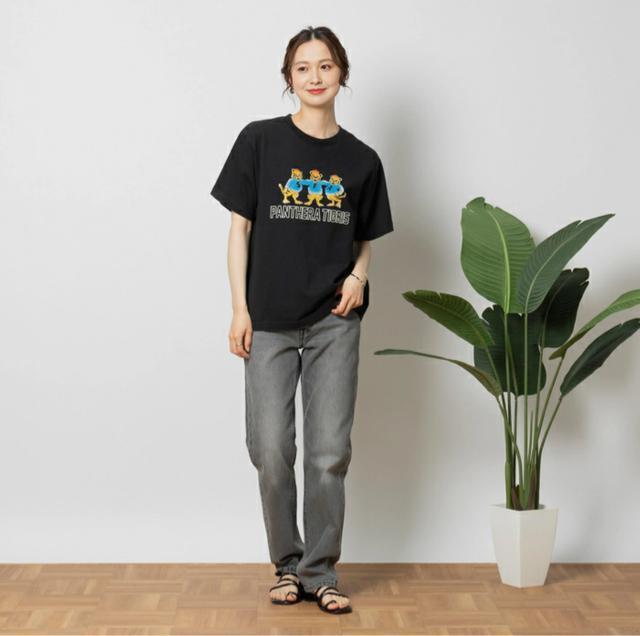 ライトオン ARTEX 新品タグ付き カラーフロッキーTシャツ トラ 黒 ブラック XL < ブランド  ライトオン ARTEX 新品タグ付き カラーフロッキーTシャツ トラ 黒 ブラック XL < ブランドの