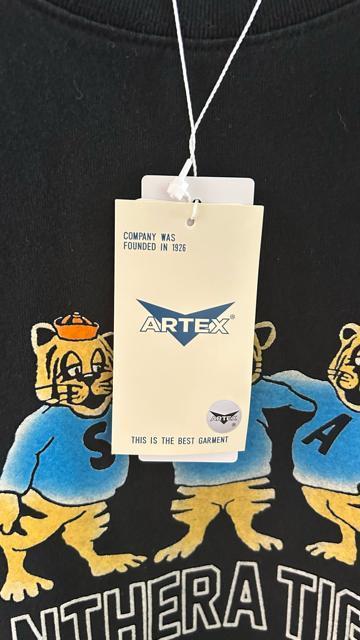 ライトオン ARTEX 新品タグ付き カラーフロッキーTシャツ トラ 黒 ブラック XL < ブランド  ライトオン ARTEX 新品タグ付き カラーフロッキーTシャツ トラ 黒 ブラック XL < ブランドの