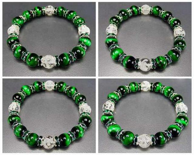 グリーンタイガーアイ水晶四神手彫り10mm豪華ロンデル天然石ブレスレット < 女性アクセサリー/時計 グリーンタイガーアイ水晶四神手彫り10mm豪華ロンデル天然石ブレスレット < 女性アクセサリー/時計の