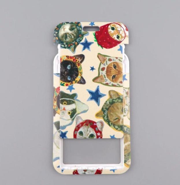 新品 かわいい帽子をかぶった猫ネコちゃん柄 IDカードホルダーケース付ネックストラップ < 女性ファッション 新品 かわいい帽子をかぶった猫ネコちゃん柄 IDカードホルダーケース付ネックストラップ < 女性ファッションの