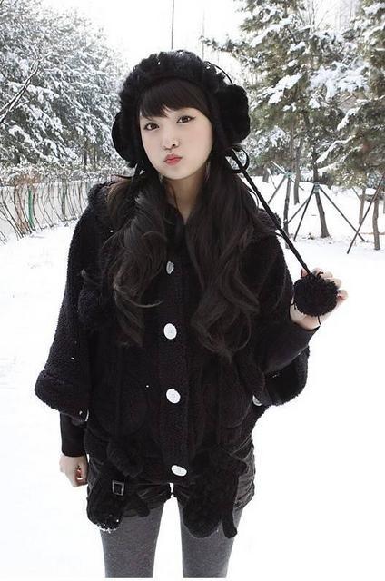 ☆人気☆くま耳ポンチョ風フリースボア☆カーディガンBK < 女性ファッション  ☆人気☆くま耳ポンチョ風フリースボア☆カーディガンBK < 女性ファッションの