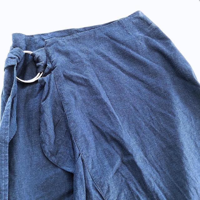 ◆Mila Owen/ミラオーウェン◆ラッフルAライン巻きスカート★ネイビー0*秋コーデ♪美品 < ブランド  ◆Mila Owen/ミラオーウェン◆ラッフルAライン巻きスカート★ネイビー0*秋コーデ♪美品 < ブランドの