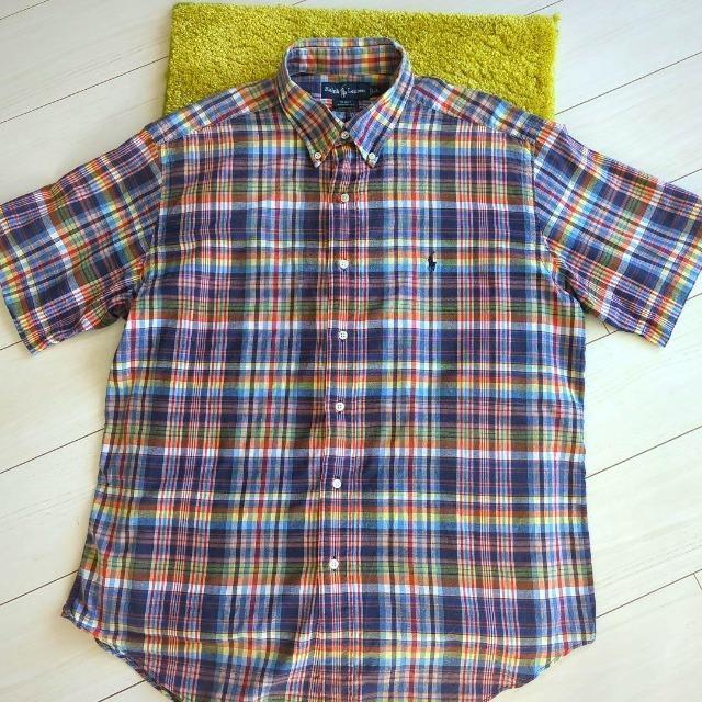 90's/���B���e�[�W/RALPH LAUREN�������t���[�����������Y/�����V���c���}�h���X�`�F�b�N��/LL/�H���T�C�Y �� �u�����h�� 