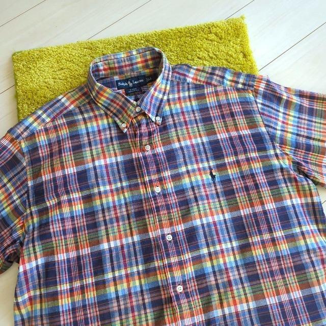 90's/���B���e�[�W/RALPH LAUREN�������t���[�����������Y/�����V���c���}�h���X�`�F�b�N��/LL/�H���T�C�Y �� �u�����h�� 