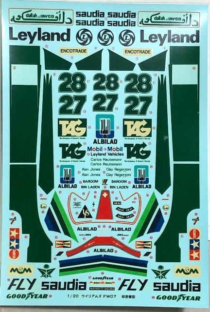 1/20 タミヤ WILL IAMS FW-07 < ホビー 1/20 タミヤ WILL IAMS FW-07 < ホビーの