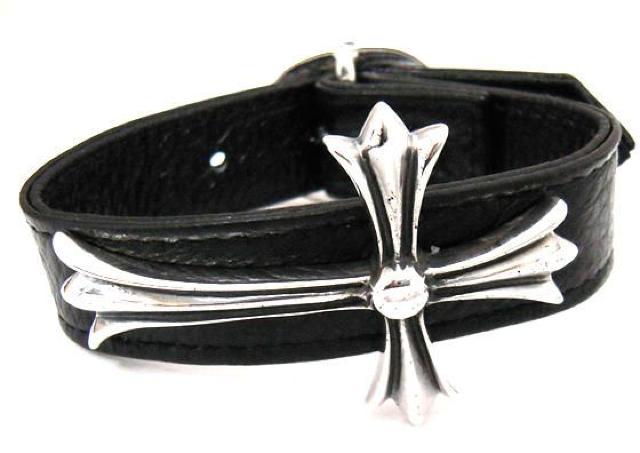 シルバー925 ラージクロスガンズリンガー革ブレスレット < 男性アクセサリー/時計  シルバー925 ラージクロスガンズリンガー革ブレスレット  < 男性アクセサリー/時計の