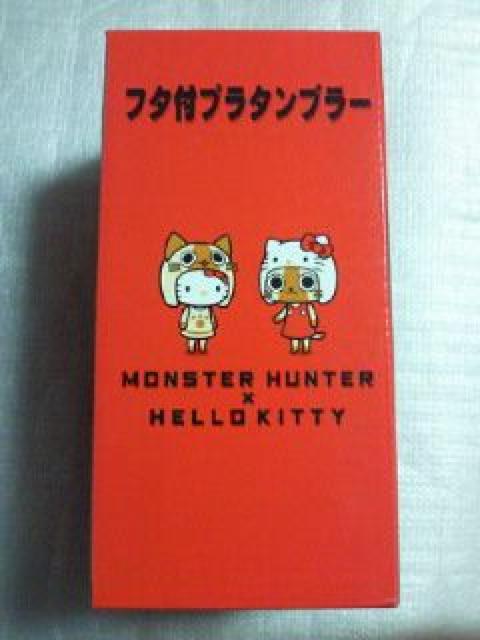 モンスターハンター アイルー ハローキティ コラボ フタ付 ブラ タンブラー レッド モンハン < アニメ/コミック/キャラクター  モンスターハンター アイルー ハローキティ コラボ フタ付 ブラ タンブラー レッド モンハン  < アニメ/コミック/キャラクターの