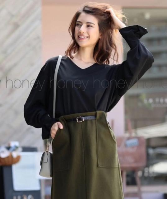 定価3,300円【新品】袖コンシャス●ボリュームスリーブプルオーバー●黒 ブラック●カットソー < 女性ファッション  定価3,300円【新品】袖コンシャス●ボリュームスリーブプルオーバー●黒 ブラック●カットソー < 女性ファッションの