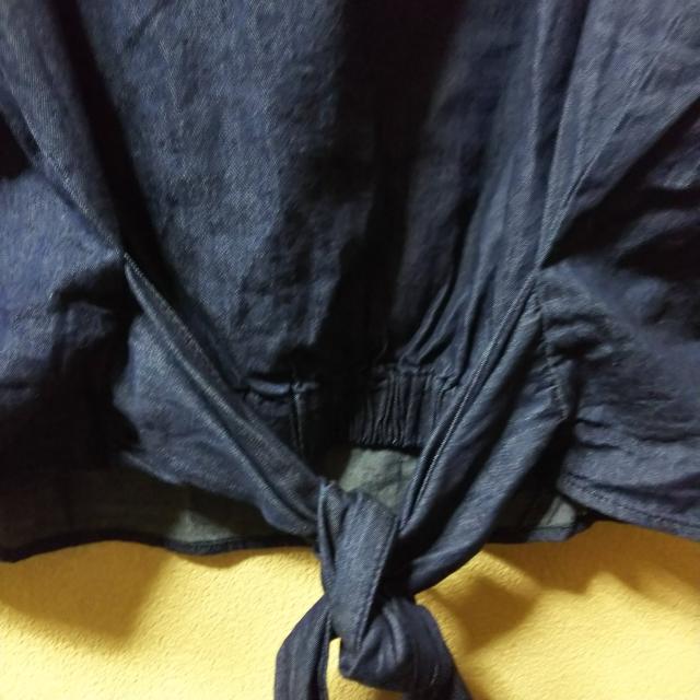 新品★薄手のデニム前縛りトップス/M < 女性ファッション  新品★薄手のデニム前縛りトップス/M < 女性ファッションの