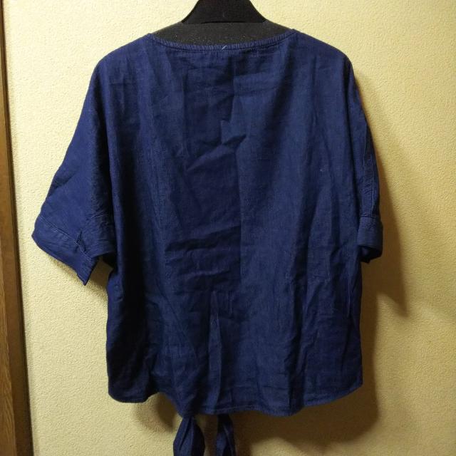新品★薄手のデニム前縛りトップス/M < 女性ファッション  新品★薄手のデニム前縛りトップス/M < 女性ファッションの