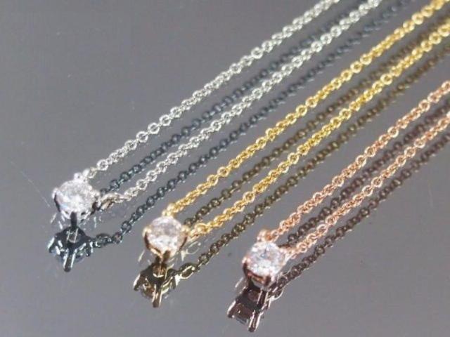 新品■1粒 キュービックジルコニア ミニ 繊細 ネックレス☆ピンクG < 女性アクセサリー/時計  新品■1粒 キュービックジルコニア ミニ 繊細 ネックレス☆ピンクG < 女性アクセサリー/時計の