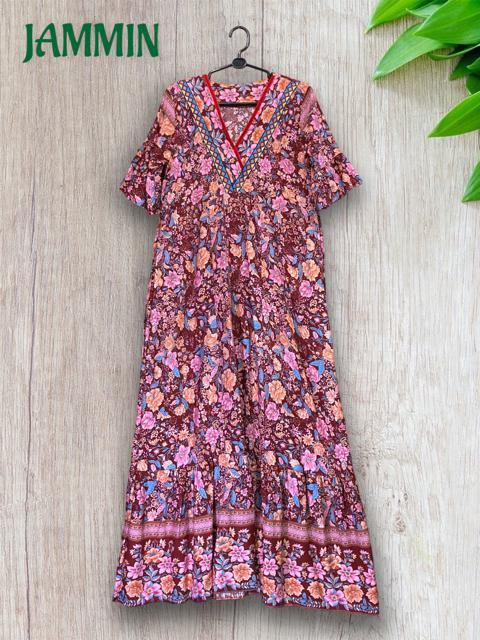 植物花柄ロングワンピ★アジアン★ワンピース★ロングワンピ < 女性ファッション  植物花柄ロングワンピ★アジアン★ワンピース★ロングワンピ < 女性ファッションの